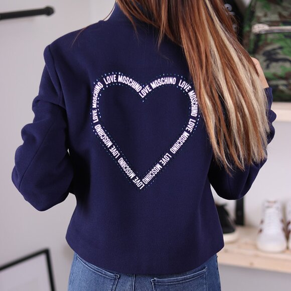Love Moschino Jackets & Blazers - NWT - Love moschino Heart Bomber Jacket - Navy❤️
